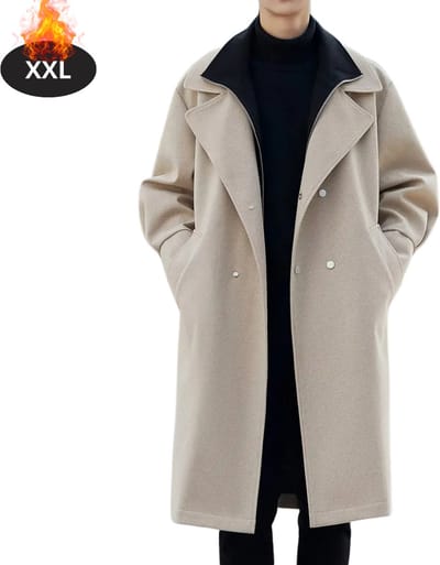Livano Mantel Heren - Tussenmantel - Jas - Mantelpakje - Trenchcoat - Overjas - Overcoat - Winter - Abrikoos - XXL