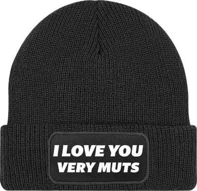 Muts voor hem en haar - Zwart - one size - I love you very muts