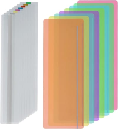 16 Stuks Kleurrijke Overlays voor Dyslexie, Visuele Stress Verminderen, Leeshulpmiddelen voor Studenten en Leraren, Ideaal voor Beginners en Geleide Leest strips