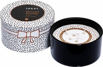 Spaas Geurkaars 3 - wiek Cadeaupakket - Oriental Journey - circa 28u - 2 kaarsen