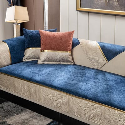 Luxe Mode Bankhoes Beschermer Antislip Breed Goud Zijpaneel Bankhoes Vier Seizoenen Universele Bankhoezen voor Woonkamer 70x70cm 1pcs