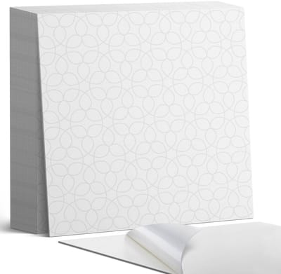 Coloray Plaktegels - Fijn patroon met cirkels Zelfklevende Tegels - 20 cm x 20 cm - Wit Plaktegels - 20 stuks - Vierkant PVC Tegels - Plaktegels Badkamer - Plaktegels Vloer - Vinyl Tegels - Wandtegel Zelfklevend