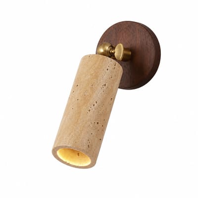 Pelor Wandlamp Wabi-Sabi - Japanse Stijl - Hout en Steen - E27 - LED - Slaapkamer - Hal Verlichting - Houtlook