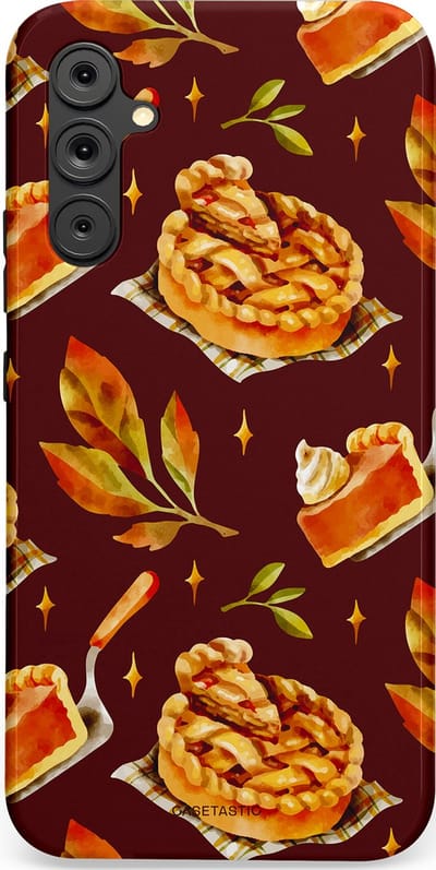 Casetastic Hoesje Geschikt voor Samsung A34 (5G) - Stijlvolle Beschermende Duo-layer Case - Karamel Appel Ontwerp