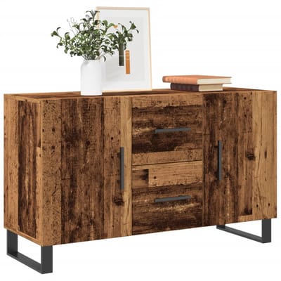 vidaXL - Dressoir - 100x36x60 - cm - bewerkt - hout - oud - houtkleurig