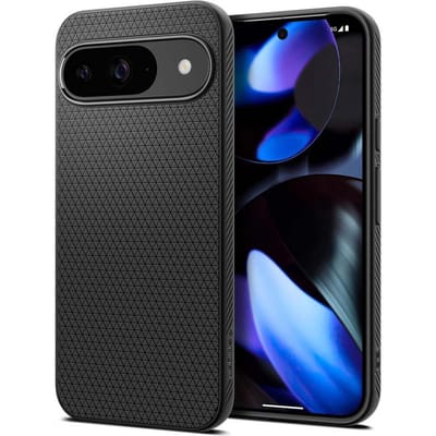 Spigen Liquid Air Hoesje Geschikt voor Google Pixel 9 / 9 Pro - Back Cover Flexibel TPU Zwart