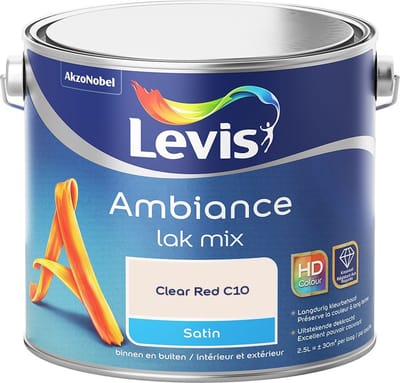 Levis - Ambiance Lak Satin Mix - Clear Red C10 - Mengverf - 2,5 L