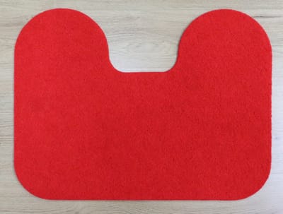2x - PRIMA - Budget - WC mat - Toiletmat - Lola - rood - antislip - 45x60cm