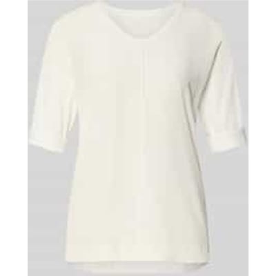 T-shirt met mouwomslag en ronde hals