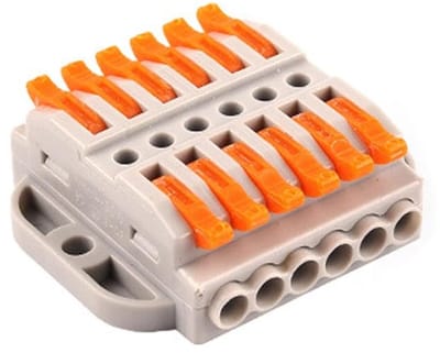 Draadverbinder met schroefdraad, 2-12 polen, compact voor 0.08-4 mm², snelle isolatie en terminalblok
