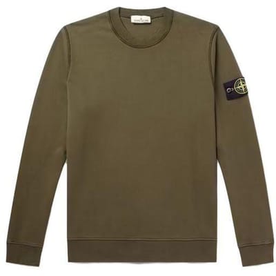Stone Island Crewneck Sweatshirt Olijfgroen Heren Tops Groen 791563051-V0058 XL brown