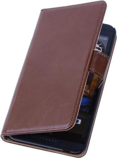 PU Leder Bruin HTC Desire 816 Book/Wallet Case/Cover Hoesjes