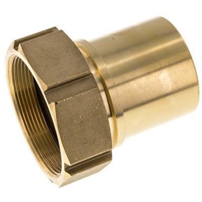 63 Mm (2-1/2'') En G2-1/2'' Messing Slangpilaar Unie Moer Vlakke Afdichting Polyurethaan Veiligheidsringen EN 14420-5 (DIN 2817)
