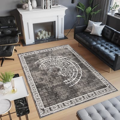 Tapiso Patras Vloerkleed Wit Grijs Woonkamer Slaapkamer Kleed Tapijt Maat- 120x170
