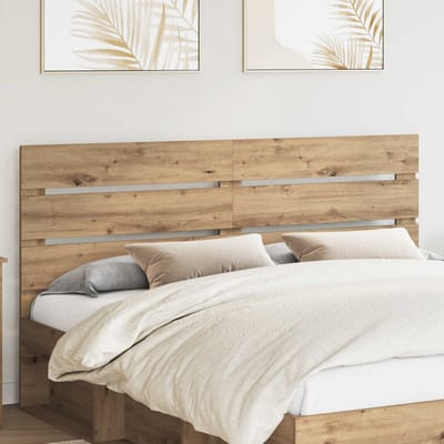 vidaXL - Hoofdbord - Artisan - Eiken - Bewerkt - hout
