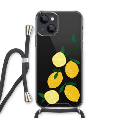 Case Company® - Hoesje met koord geschikt voor iPhone 13 hoesje met Koord - You're my lemon - Telefoonhoesje met Zwart Koord - Bescherming aan alle Kanten en Over de Schermrand