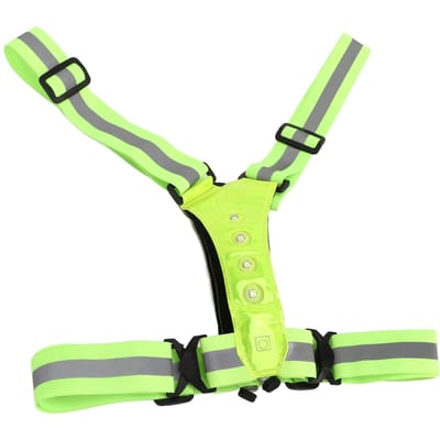 Gilet Réfléchissant LED Haute Visibilité Respirant Imperméable Rechargeable USB Gilet de Sécurité pour la Course yellow