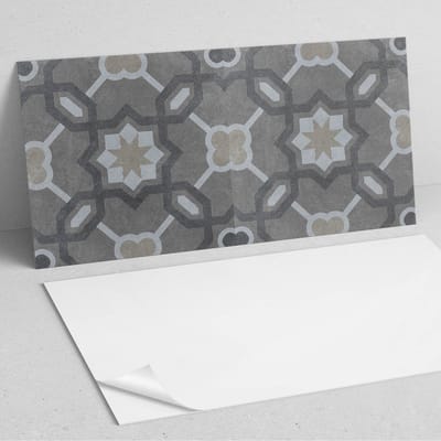 Coloray Wandpanelen Zelfklevend - Geometrisch tegelpatroon PVC Wandpaneel - 100 cm x 50 cm - Grijs Wandbekleding Zelfklevend - 1 stuk - Texturen Wandpanelen Zelfklevend - Wandpanelen Keuken - Wandpaneel Badkamer