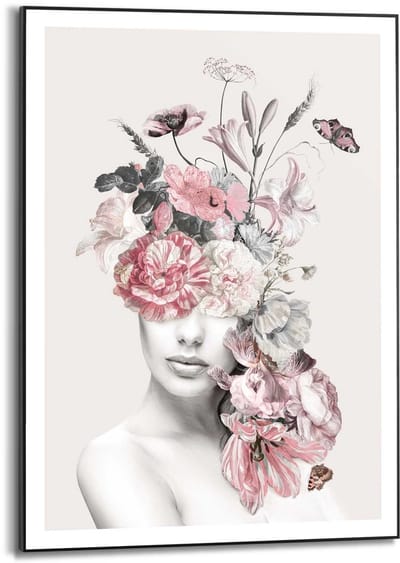 Schilderij Bloemenvrouw - 70 x 50 - Hout - REINDERS