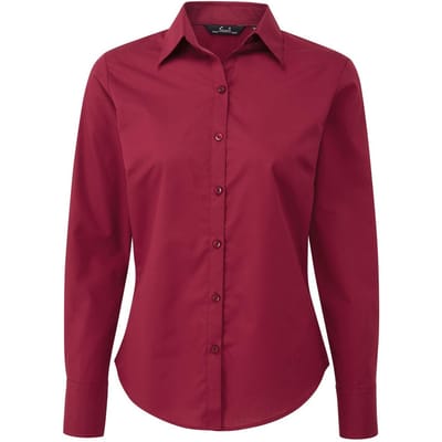 Premier Dames/Dames Shirt Met Lange Mouwen (Bourgondië)