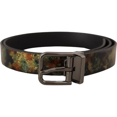 Glitter Camo Leren Riem
