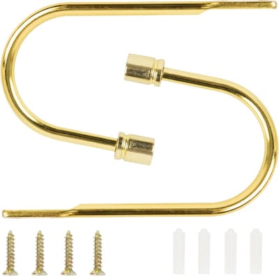 Metalen gordijnhouders - decoratieve wandmontage - 2 stuks - goud