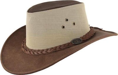 Scippis hoed – Darwin – Leren outdoorhoed met mesh kroon – Lichtgewicht & ademend voor warme dagen