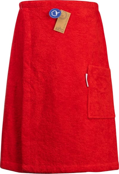 ARTG® Towelzz - Sauna Kilt - Heren -  met klittenband - Rood - Fire Red -(omvang tot 150cm heupomvang)