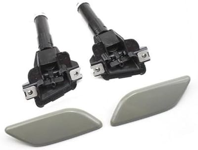 Koplampsproeier Afdekking - Nozzle Cover - Voertuig Onderhoud - Weerbestendig Materiaal - Set van 4 - Zwart