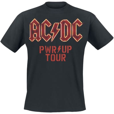 AC/DC T-shirt - PWR UP - Tourshirt 24 - S tot 5XL - voor Mannen - zwart