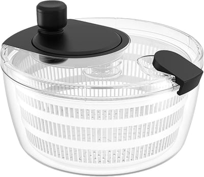 Slacentrifuge Kom - Groente Droger - Salade Bereiden - Veilige Gesp Ontwerp - 4 Liter Capaciteit - Zwart