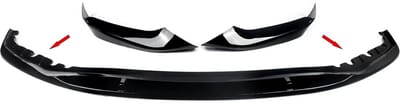 Voorbumper - Voor BMW 5-Serie G30 2017-2020 - Auto accessoires - Lipspoiler - Gloss Zwart - M Performance stijl