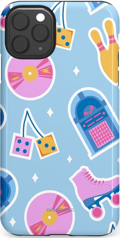 Casetastic Hoesje Geschikt voor Apple iPhone 11 Pro Max - Stijlvolle Beschermende Duo-layer Case - Flashback vibes