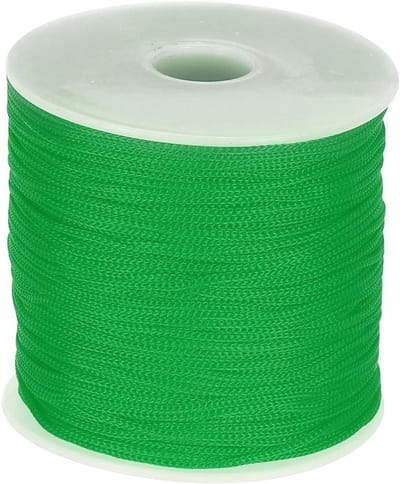 Cosensi - Nylon touw 100 meter voor waslijn, kamperen en wandelen in groen - Sterk gevlochten 1 mm polypropyleen touw