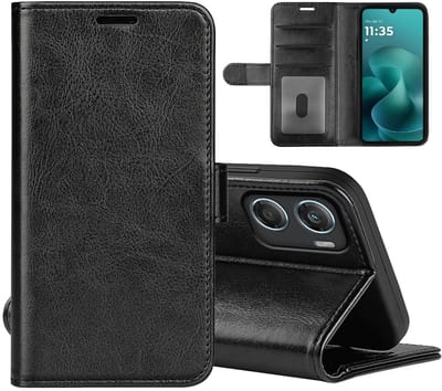 MobyDefend Hoesje - Geschikt voor Motorola Moto G06 / Motorola Moto G06 Power - Wallet Book Case (Sluiting Achterkant) - Zwart
