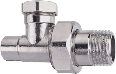 Afsluitbare Radiatorkraan 15mm x 1/2 inch Schroefverbinding Doorgang