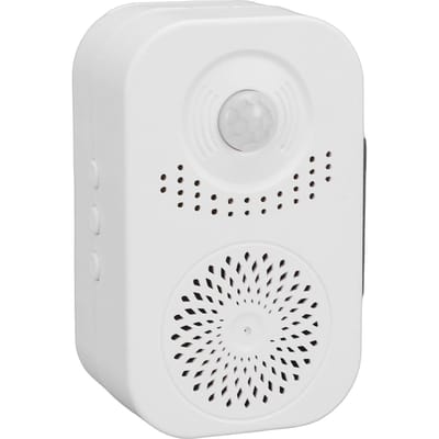 Capteur de mouvement PIR Activé Rappel vocal Sonnette d'accueil sensible Lecteur sonore pour Magasins Maisons Supérettes white