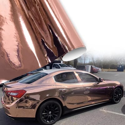 Golden crown - Autofolie - Roségoud - Glanzend chroom effect