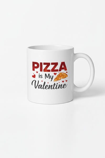 Pizza is Mijn Valentijn Mok | Uniek Valentijnscadeau | Grappig Design Koffiemok