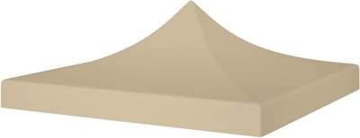 Partytent Dak - Tuinpaviljoen Overkapping - Feest Beschutting - Waterdicht & UV-bestendig - 2 x 2 Meter - Beige
