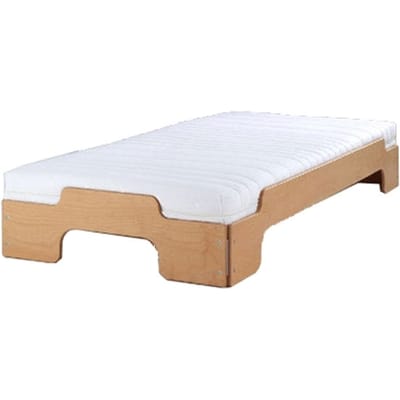 Müller Möbelwerkstätten - Stapelbed Klassiek - Beuken natuur, gelakt - 90 x 200 cm - beige