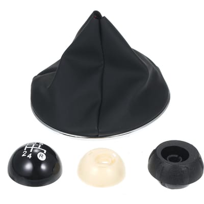 Lederen Auto Shift Pookknop Hendel Gaitor Boot Cover Vervanging voor Fiat 500 500C 20072018 zwart