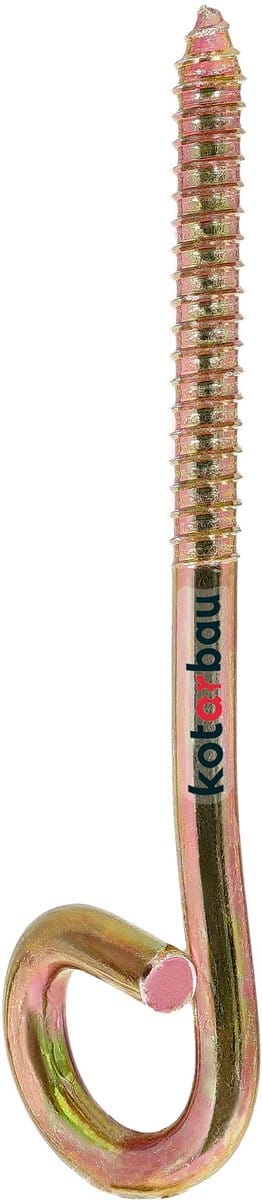 KOTARBAU® Schommelhaak, Verzinkt Staal, ⌀ 10 x 160 mm, Goud, Schommelhaak voor Houten Balk, Schommelhanger, Haken voor Hout