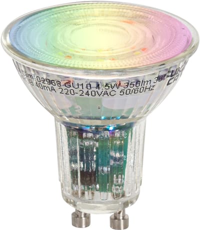 LUEDD Smart GU10 50 LED lamp helder RGBW 4.5W 350 lm 2700-6000K