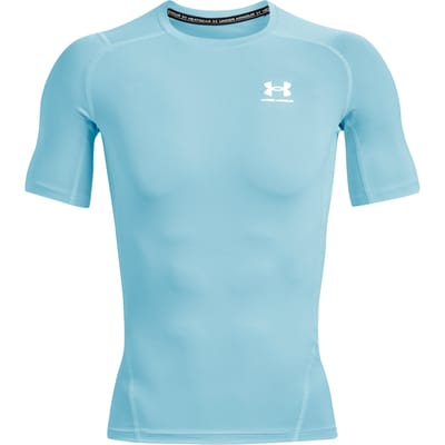 Under Armour HeatGear Short Sleeve Compression T-Shirt - Blauw- Heren, Blauw XXL