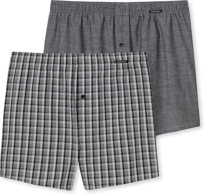Schiesser 2PACK Boxershorts Heren Onderbroek - zwart - Maat L