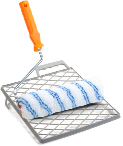 Verfroller Set 250 mm – Polyester/Microfiber Verfroller Met Beugel En Verfrooster – Voor Muren, Hout, Latex-, Emulsie- En Lakverf [11173B]