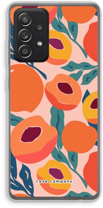 Case Company® - Hoesje geschikt voor Samsung Galaxy A52s 5G hoesje - Perzik - Soft Cover Telefoonhoesje - Bescherming aan alle Kanten en Schermrand