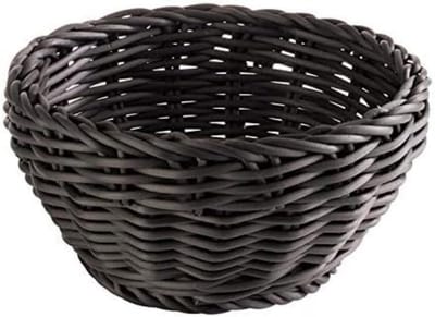 Ronde mand - Broodmand serveermand - Tafel presentatie - Onbreekbaar stapelbaar - Ø 16 cm - Zwart
