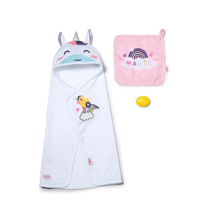 Zapf Creation BABY Born Badhanddoek Eenhoorn set 43cm Poppen toebehoren